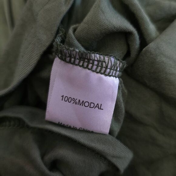 Vetior Women's Size XL Moss Green Long Sleeve Wrap Style Modal Skimming Blouse - Picture 3 of 6